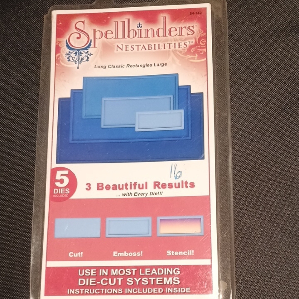 Spellbinders Nestabilities Long Classic Rectangles Large Die Set - Blue